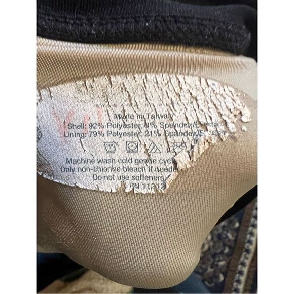 Spanx cropped wide leg power mesh black pants M - Picture 4 of 5